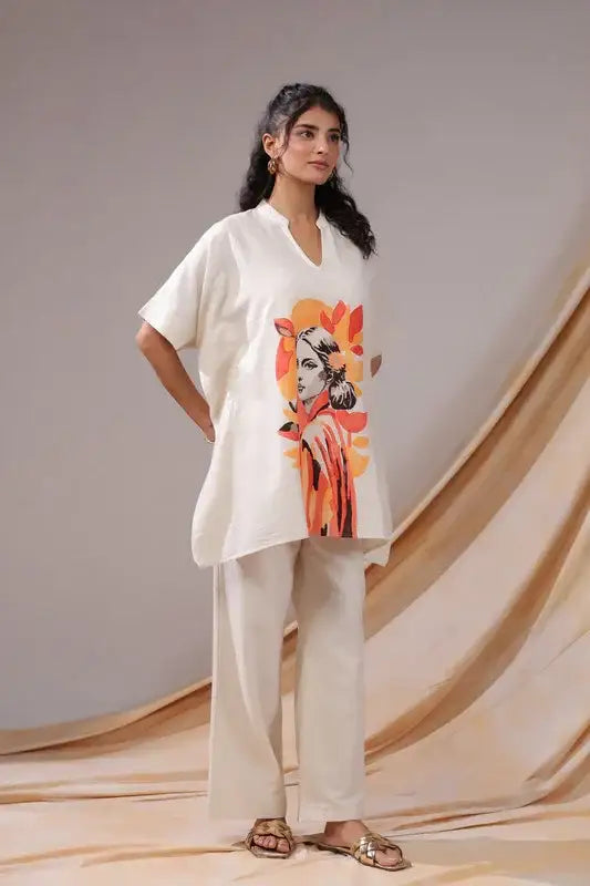 Sunset Muse tunic cotton co-ord set