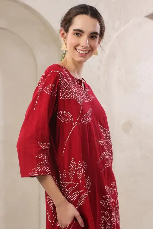 Glumore Grace meroon cotton co-ord set