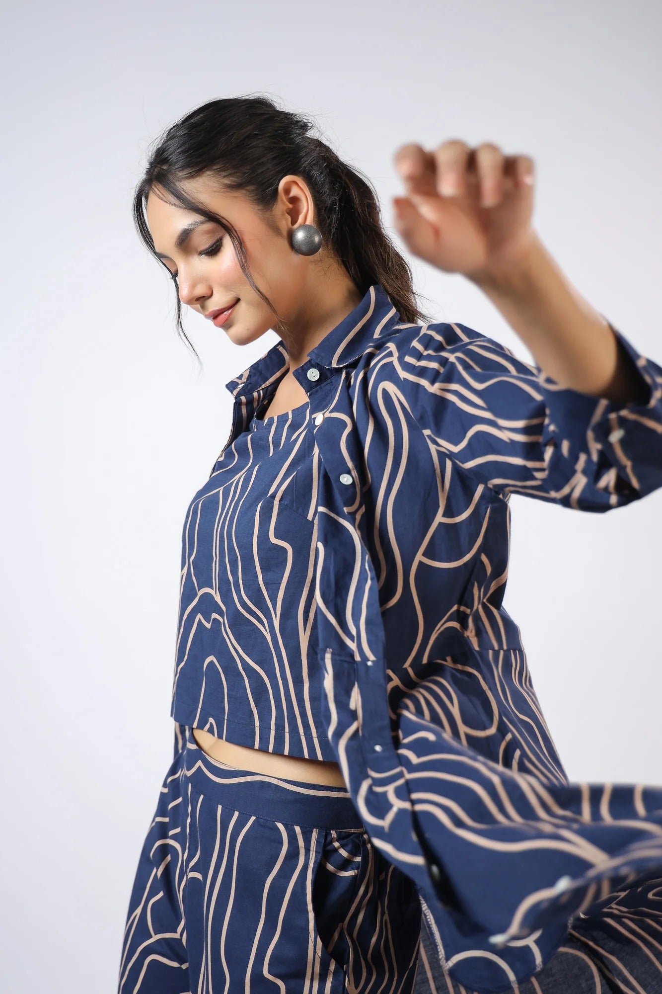 Whimy Wavy Three Piece Cotton Co-ord Set