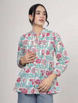 Pink Floral Cotton top