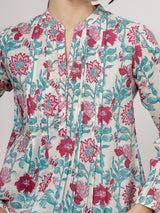 Pink Floral Cotton top