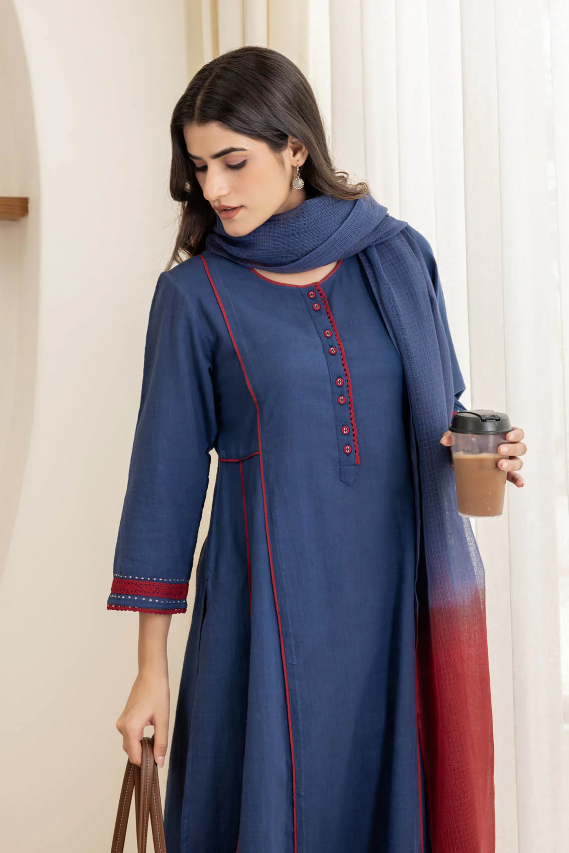 Navy Blue Kurta