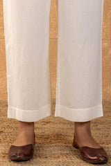 Cream Wide Trousers