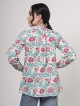 Pink Floral Cotton top