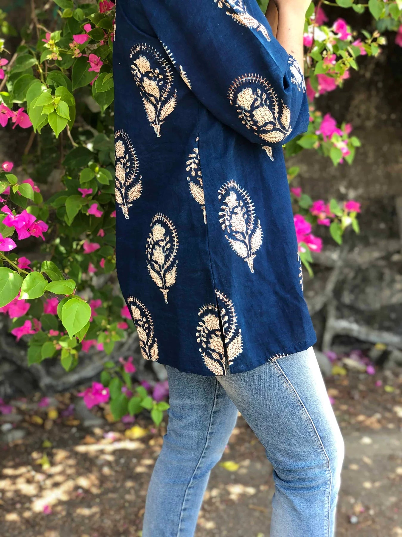 Neeti Indigo Boota Short Top