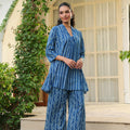 Azure Charm Printed Cotton Co-ord Set