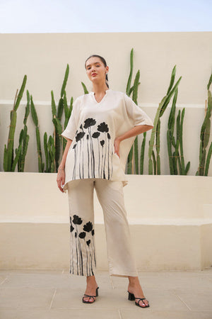 Ivory Mist Russian Silk Co-ord Set