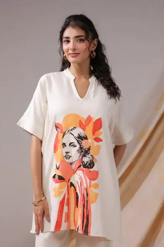 Sunset Muse tunic cotton co-ord set