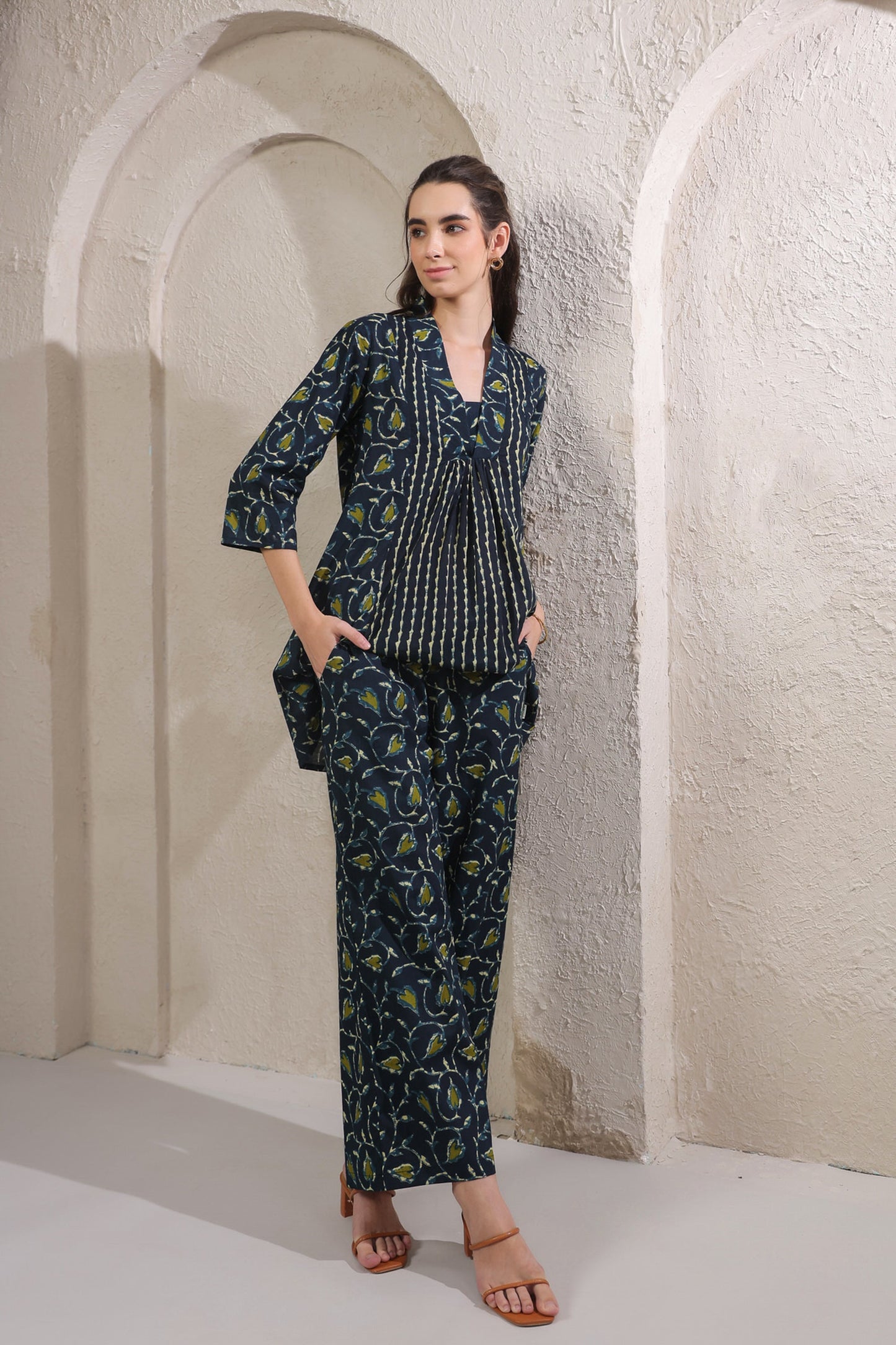 Tropical Dusk Printed Cotton Co-ord Set