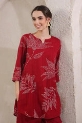 Glumore Grace meroon cotton co-ord set