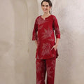 Glumore Grace meroon cotton co-ord set