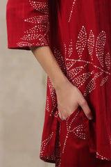 Glumore Grace meroon cotton co-ord set