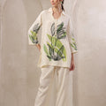 Ivory Palm Canopy Russian Silk Co-ord Set