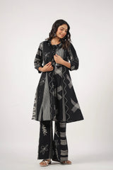 Noir Bloom Three Piece Cotton Co-ord Set