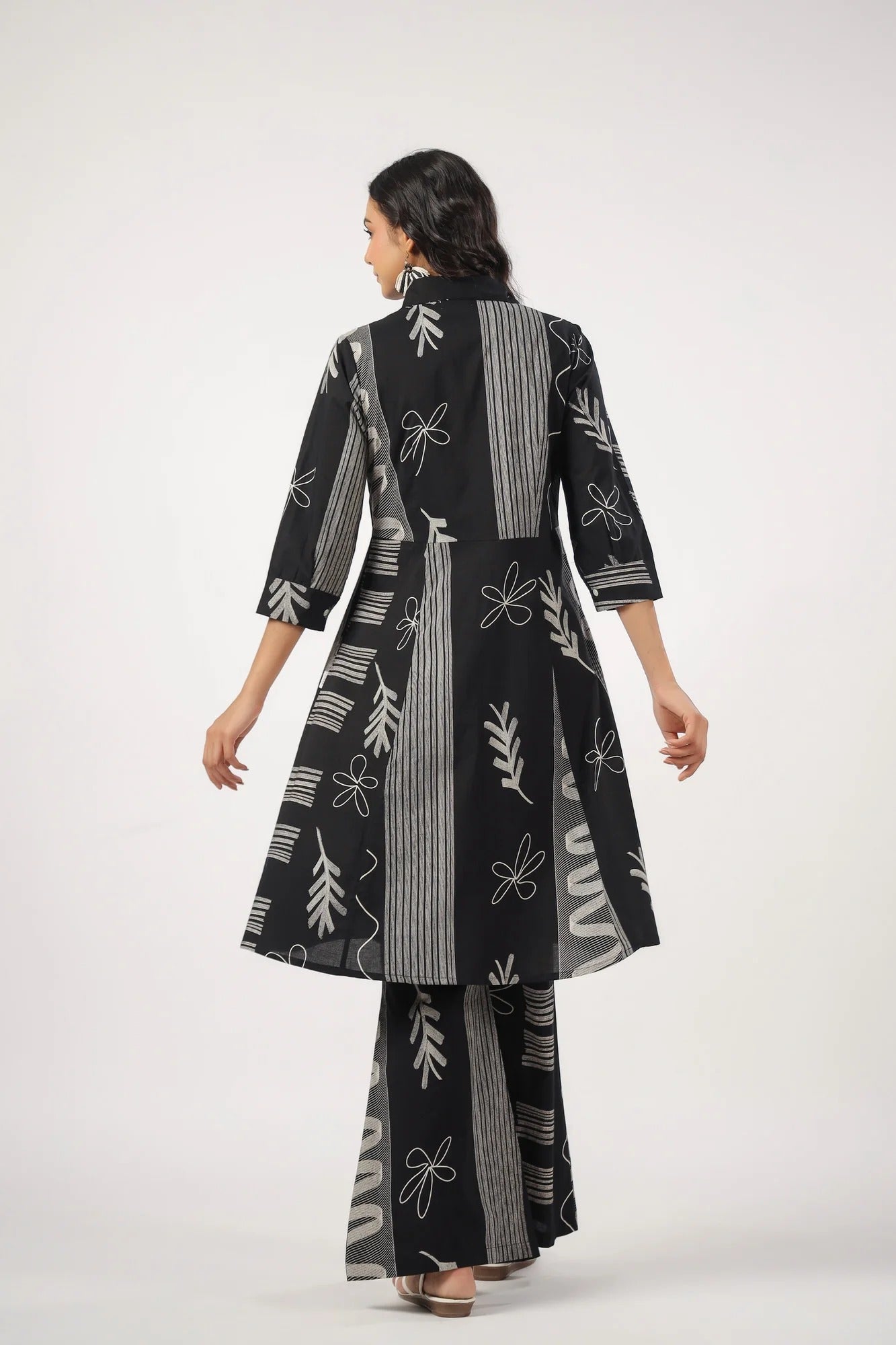 Noir Bloom Three Piece Cotton Co-ord Set