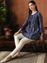 Cotton Printed Bell Sleeves Tunic
