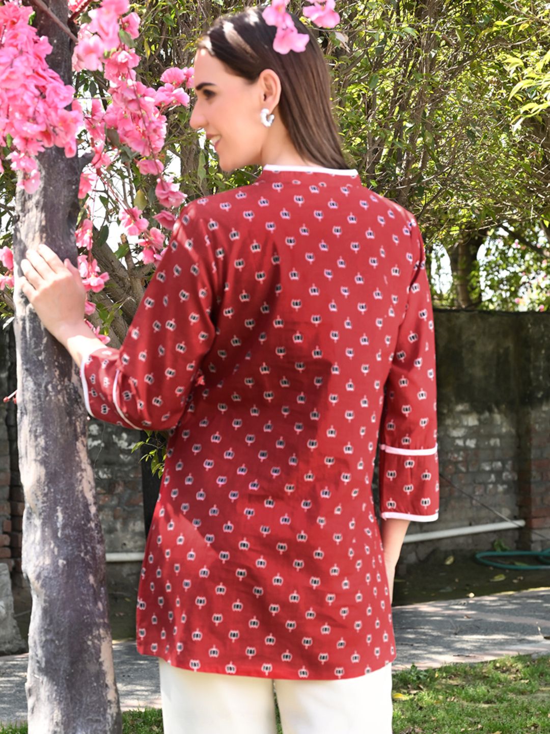 Floral Cotton Printed A-line Tunic