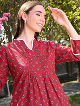 Floral Cotton Printed A-line Tunic