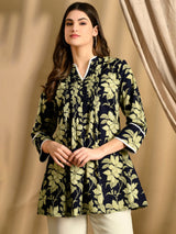 Floral Print A-Line Cotton Tunic