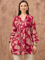 Kiasha Pink Charm Printed Tunic