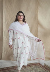 Mashia Dabu Slub Cotton printed Kali Kurta