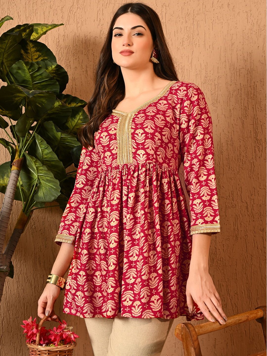 Cotton Printed Embellished Tunic