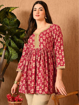 Cotton Printed Embellished Tunic