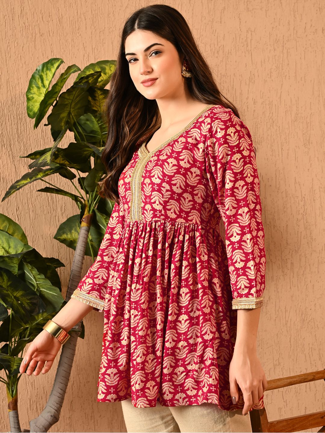 Cotton Printed Embellished Tunic