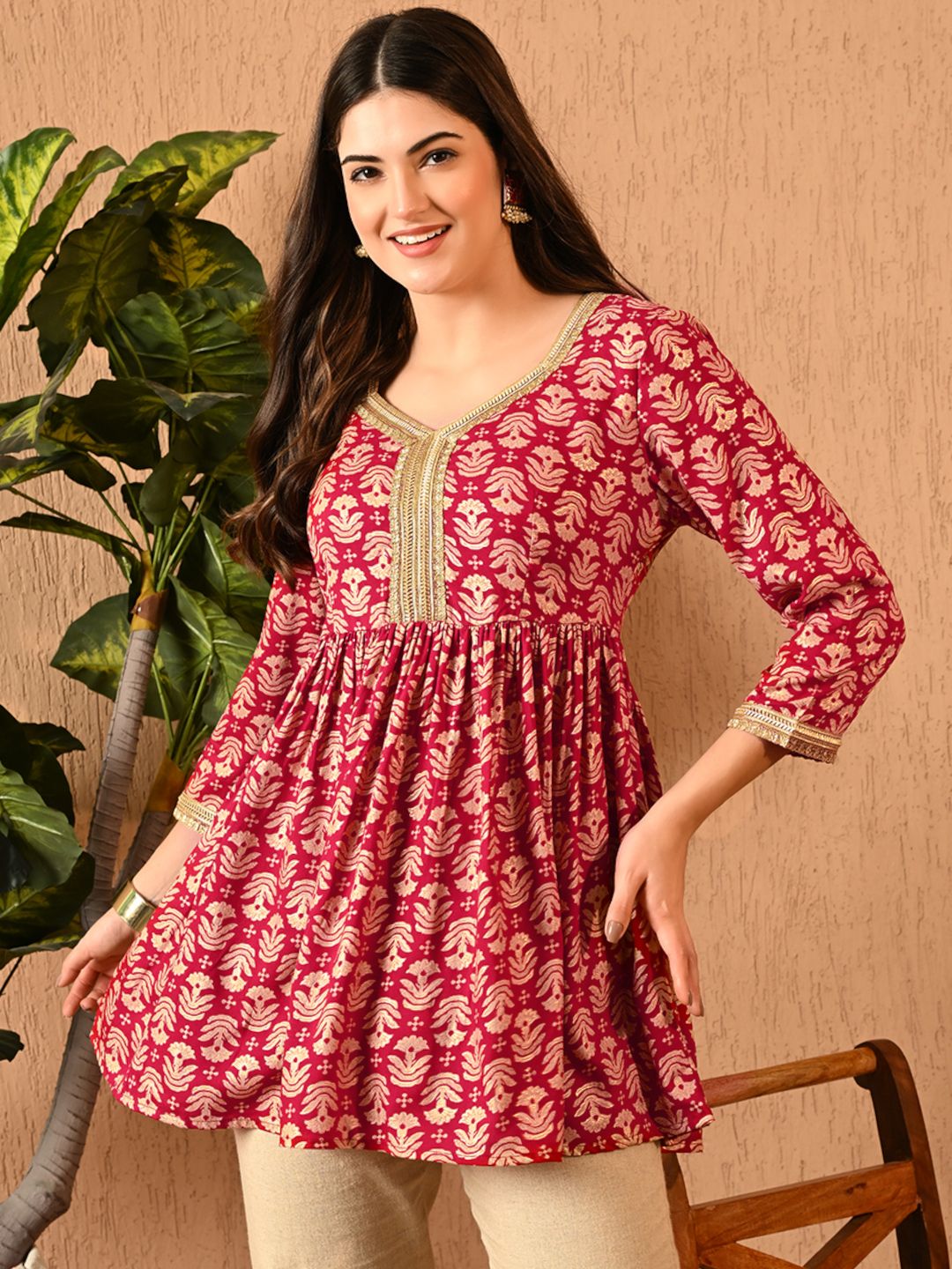 Cotton Printed Embellished Tunic