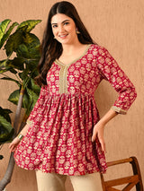 Cotton Printed Embellished Tunic