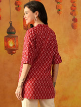 Women Floral Printed Cotton Tunic