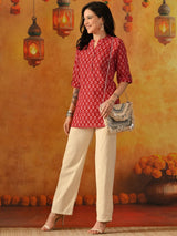Women Floral Printed Cotton Tunic