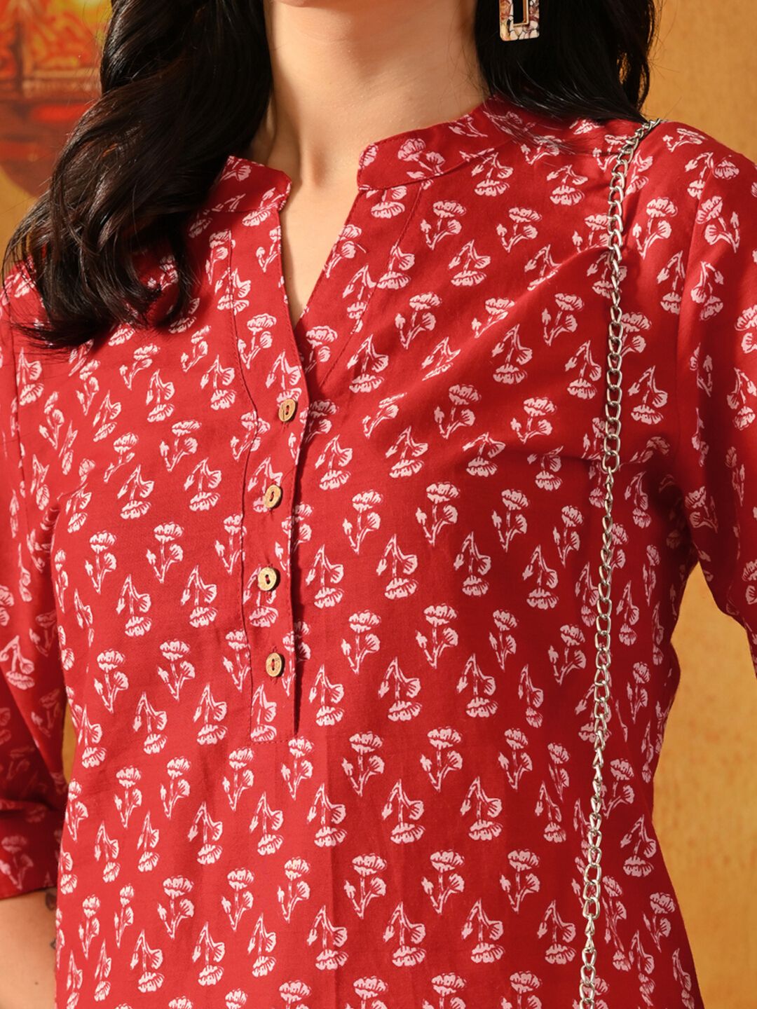 Women Floral Printed Cotton Tunic